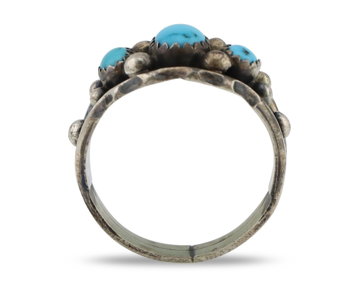 Navajo Ring 925 Silver Turquoise Artist Signed E SkyStone Creations C.80's