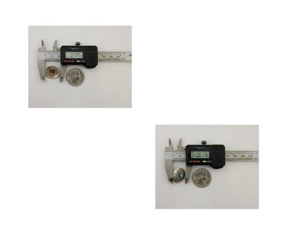 Navajo Shield Earrings 925 Silver Blue Turquoise Artist Signed SN C.80s