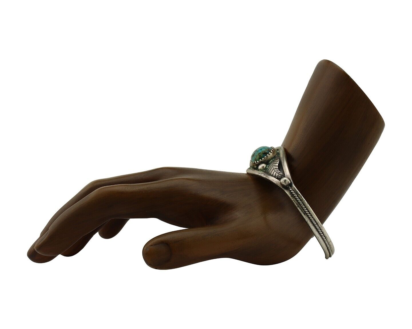 Navajo Bracelet 925 Silver Kingman Turquoise Native American Artist C.80's