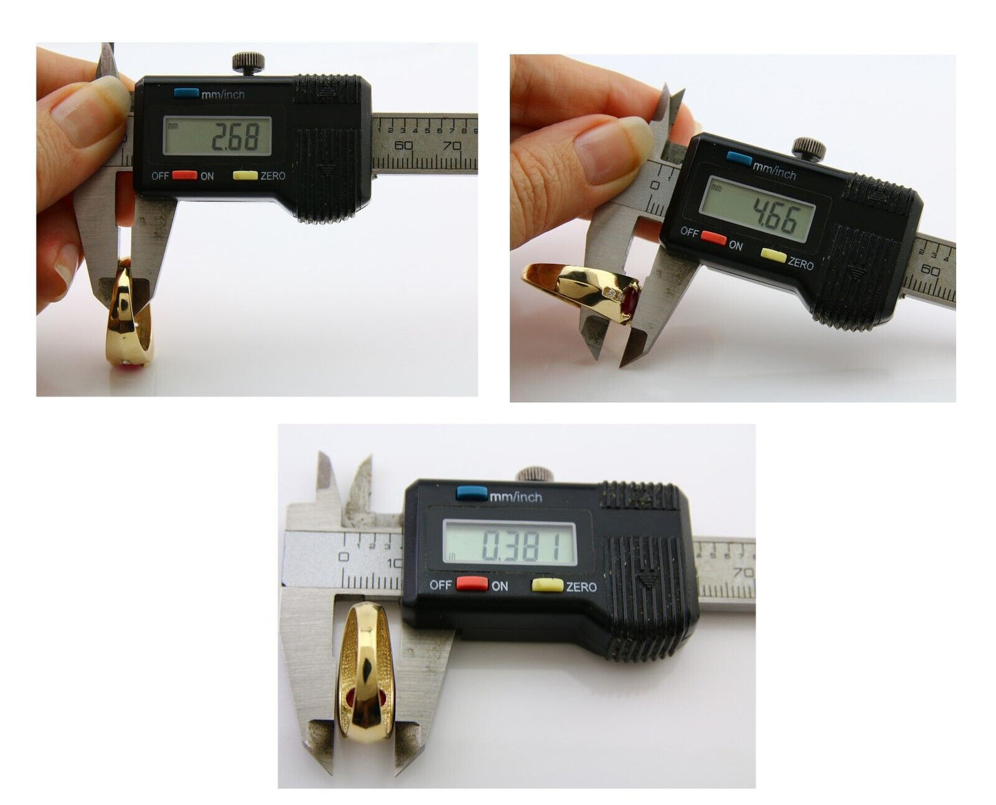 Men Lab-Created Gemstone & Simulated Diamond Ring in 14k Real SOLID Yellow Gold