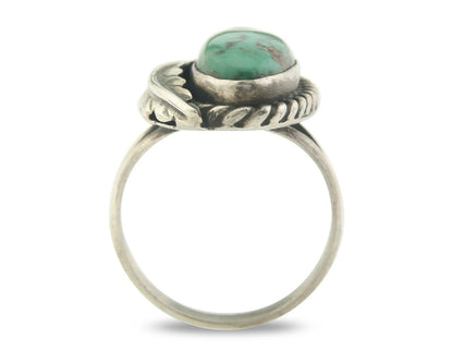 Navajo Ring 925 Sterling Blue Turquoise Artist Signed Sunset C.80's