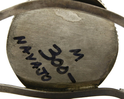 Navajo Natural Gemstone Bracelet 925 Silver Artist Native American Inlaid C.1975