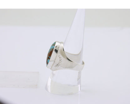 Navajo Handmade Ring 925 Silver Natural Mined Turquoise Artist C.80's