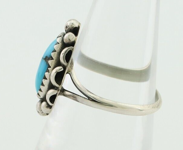 Navajo Handmade Ring 925 Silver Sleeping Beauty Artist Signed SC C.80's