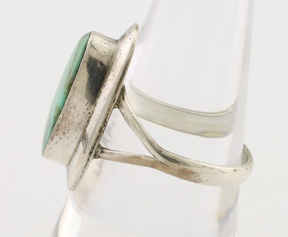 Navajo Handmade Ring 925 Silver Blue Turquoise Artist Signed Kachina C.80's