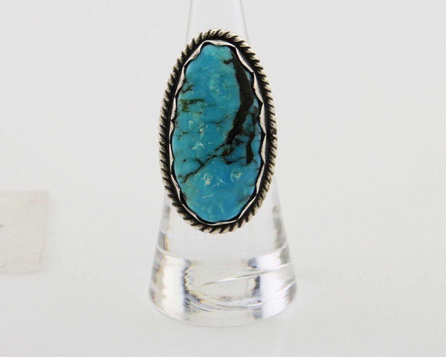 Navajo Handmade Ring 925 Silver Turquoise Native American Artist C.80's