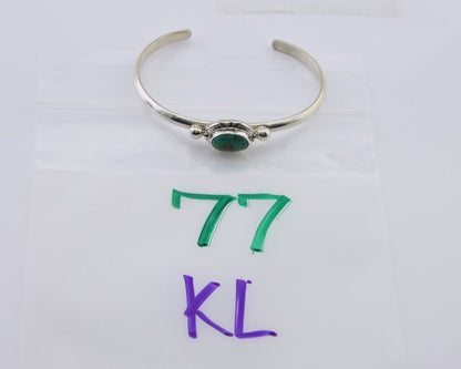 Navajo Bracelet 925 Silver Natural Turquoise Native American Artist C.80's