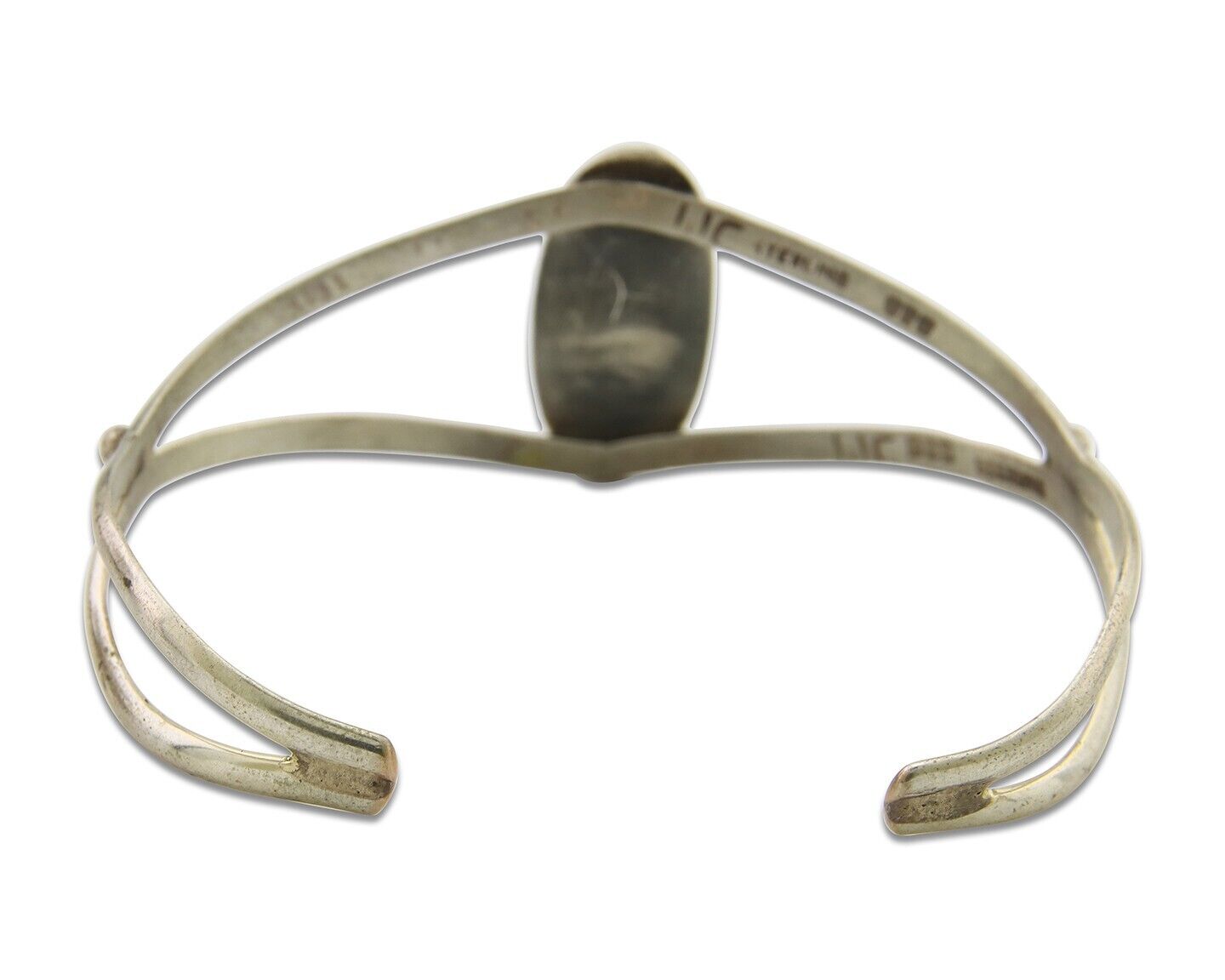 Navajo Cuff Bracelet 925 Silver Turquoise Cuff Artist Signed IJC C.80's