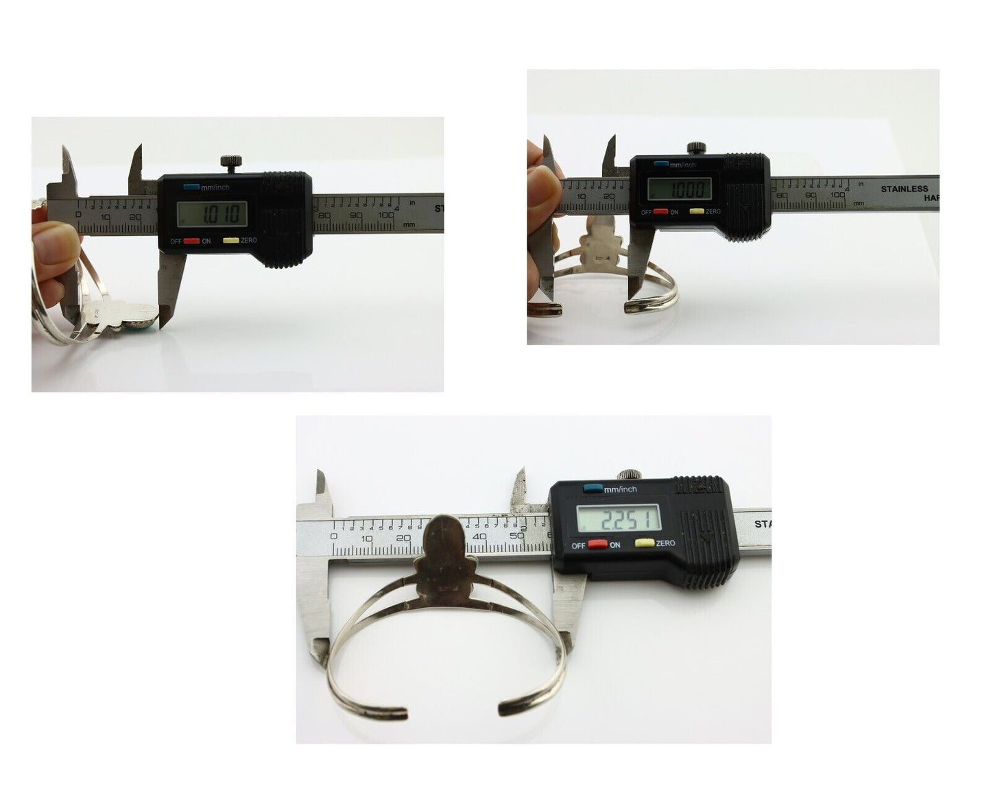 Navajo Bracelet 925 Silver Kingman Turquoise Artist Native American C.80's