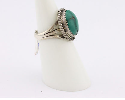 Navajo Ring 925 Silver Damele Turquoise Native American Artist C.80's