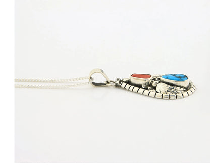 Navajo Necklace Sterling Authentic Gemstone Traditional Signed Teepee