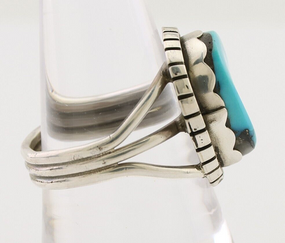 Navajo Handmade Ring 925 Silver Turquoise Artist Signed Tony Guerro C.80's