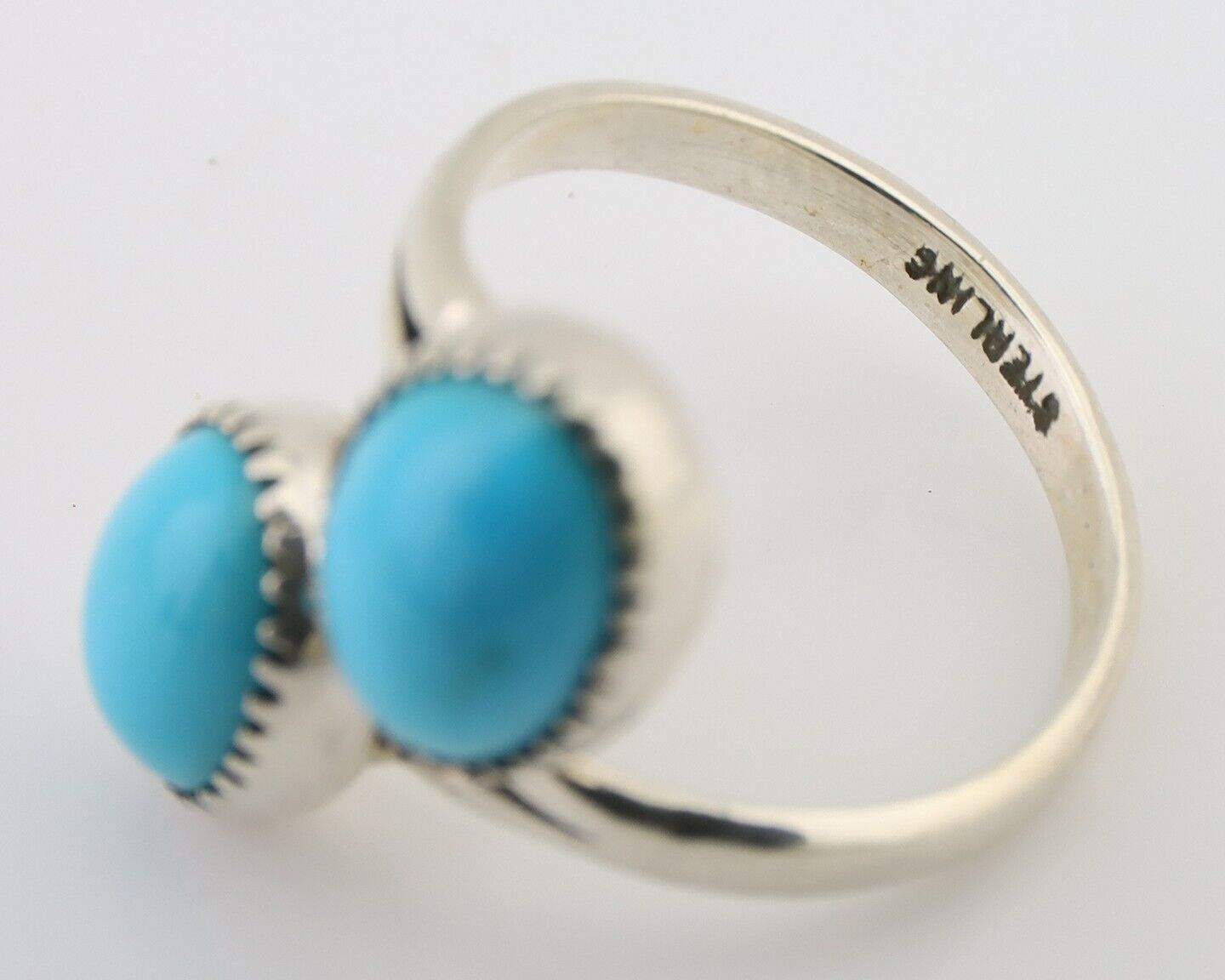 Navajo Handmade Ring 925 Silver Turquoise Native American Artist C.80's