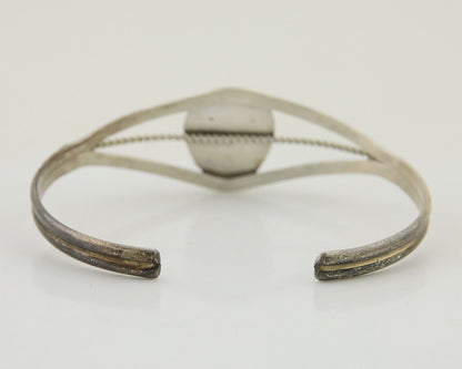 Navajo Paw Bracelet 925 Silver Blue Turquoise Native American Artist C.80's