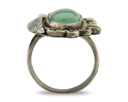 Navajo Ring .925 Sterling Blue Turquoise Artist Signed R Yazzie C.80's