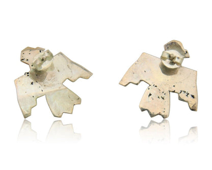 Navajo Thunderbird Earrings 925 Silver Natural Turquoise Native Artist C.80's