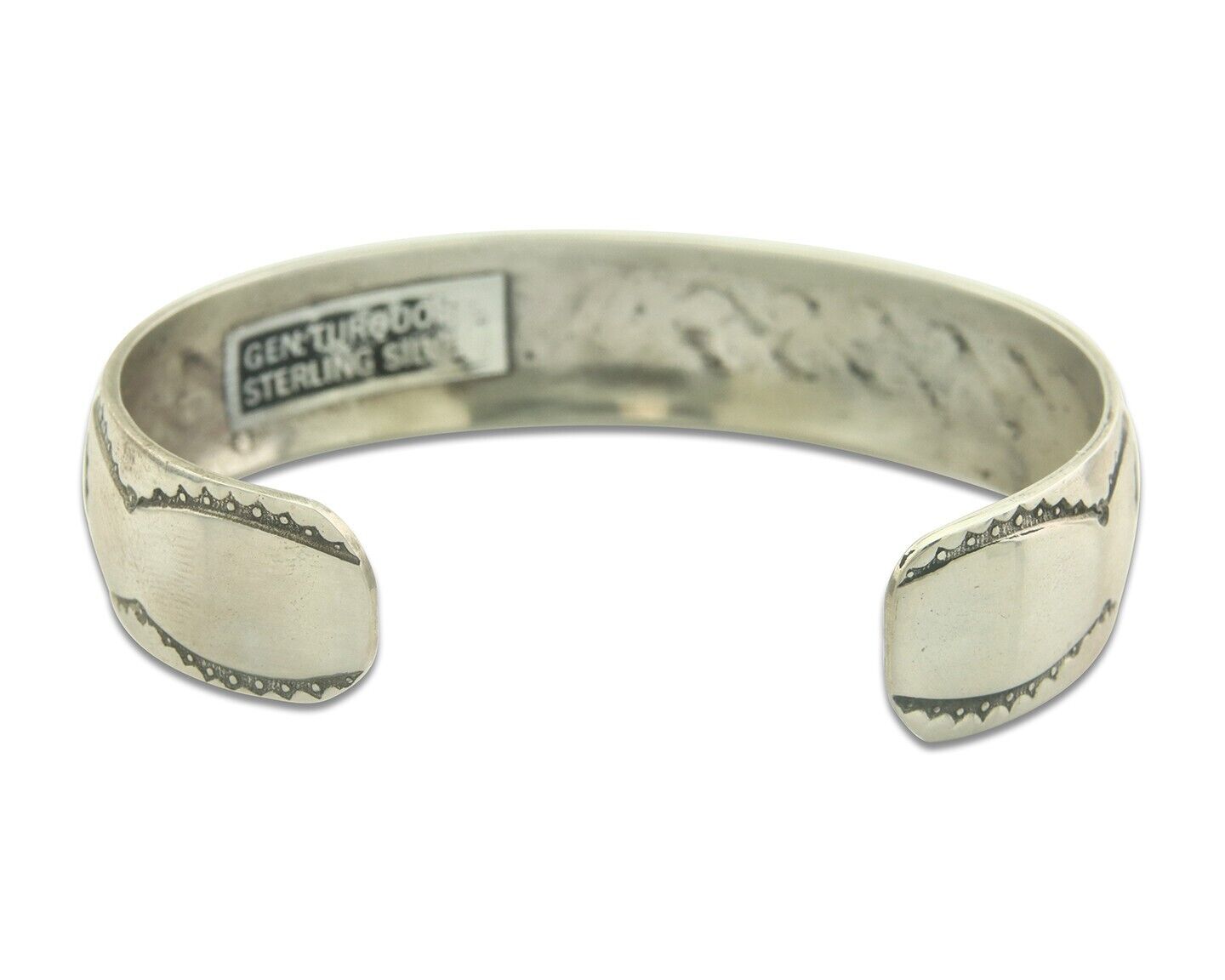 Navajo Bracelet 925 Silver Inlaid Turquoise Cuff Artist Signed NAKAI C.80's