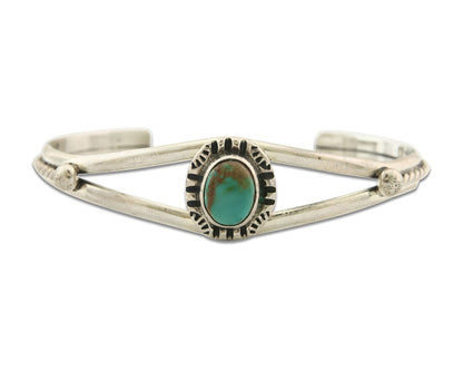 Vintage Navajo Bracelet 925 Silver Turquoise Tranditional Handmade Signed Gecko