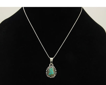 Navajo Necklace 925 Silver Natural Turquoise Artist Signed C Montoya C.80's