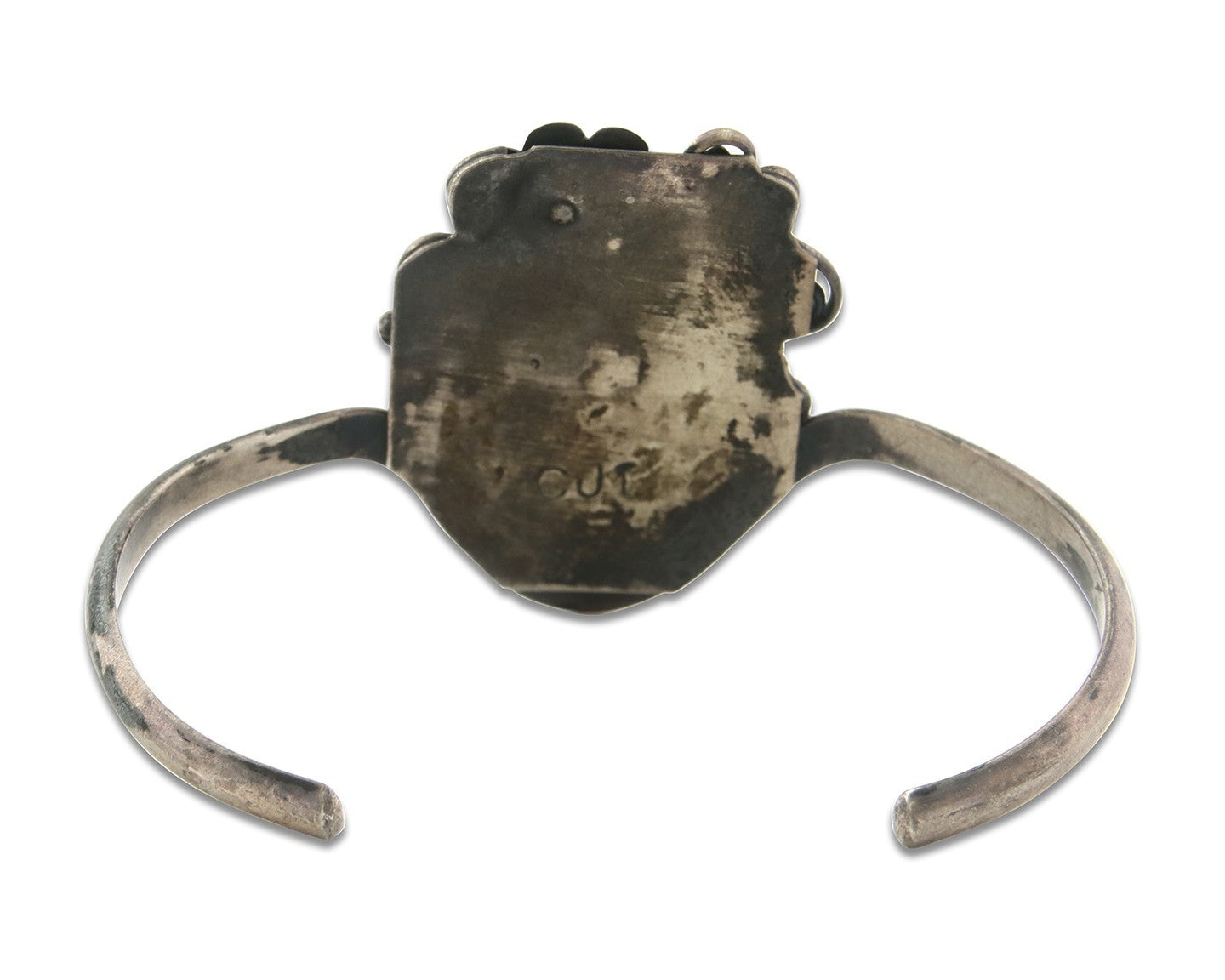 Vintage Navajo Bracelet 925 Silver Turquoise Tranditional Handmade Signed CJT