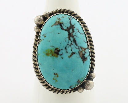 Navajo Ring 925 Silver Blue Turquoise Native American Artist C.80's