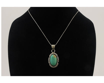 Navajo Necklace 925 Silver Turquoise Native American Artist C.80's