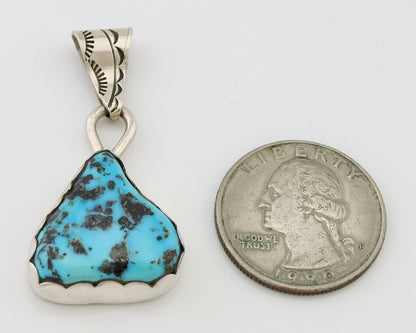 Navajo Necklace Pendant 925 Silver Turquoise Artist Tony Guerro C.80's