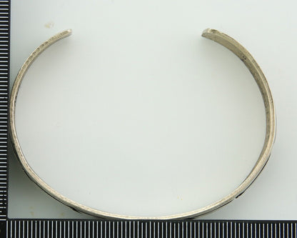 Navajo Bracelet 925 Silver Handmade Cuff Artist Signed TJB C.80's