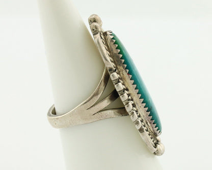 Navajo Ring 925 Silver Natural Blue Turquoise Native American Artist C.80's