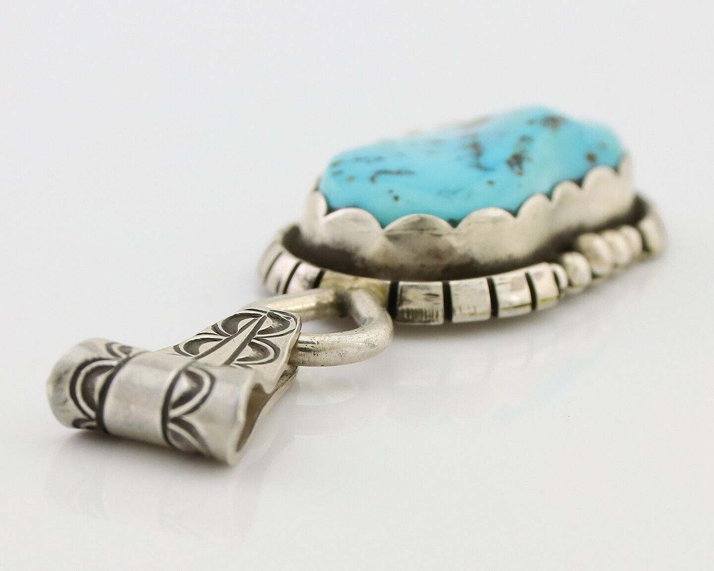 Navajo Necklace Pendant 925 Silver Turquoise Artist Tony Guerro C.80's