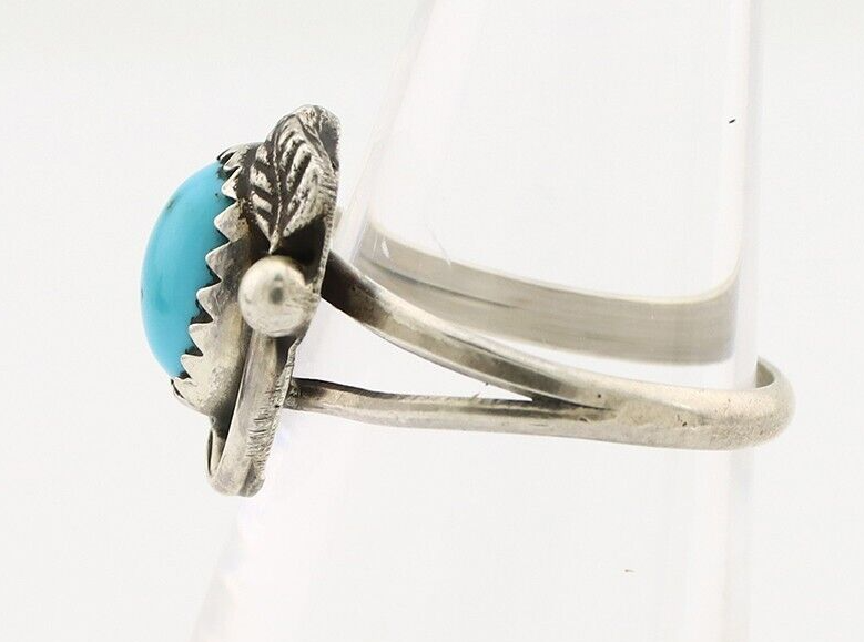 Navajo Ring 925 Silver Turquoise Artist Signed SkyStone Creations C.80's