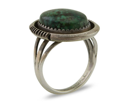 Navajo Ring 925 Silver Turquoise Artist Siged William Denetdale C.80's