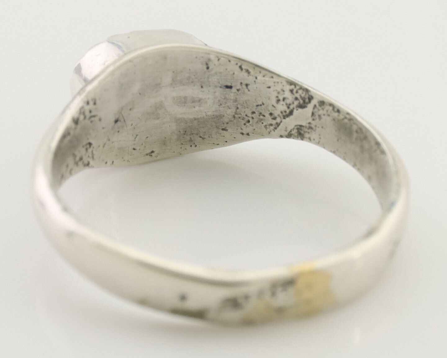 Navajo Handmade Ring 925 Silver Natural Mediterranean Coral Native Artist C.80's