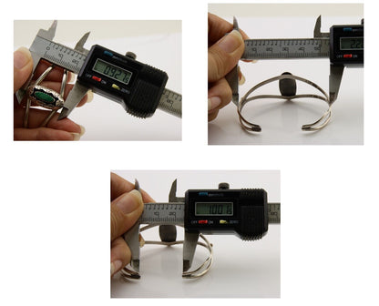 Navajo Hand Stamped Cuff Bracelet Malachite 925 Silver Artist Signed IJC C.80's