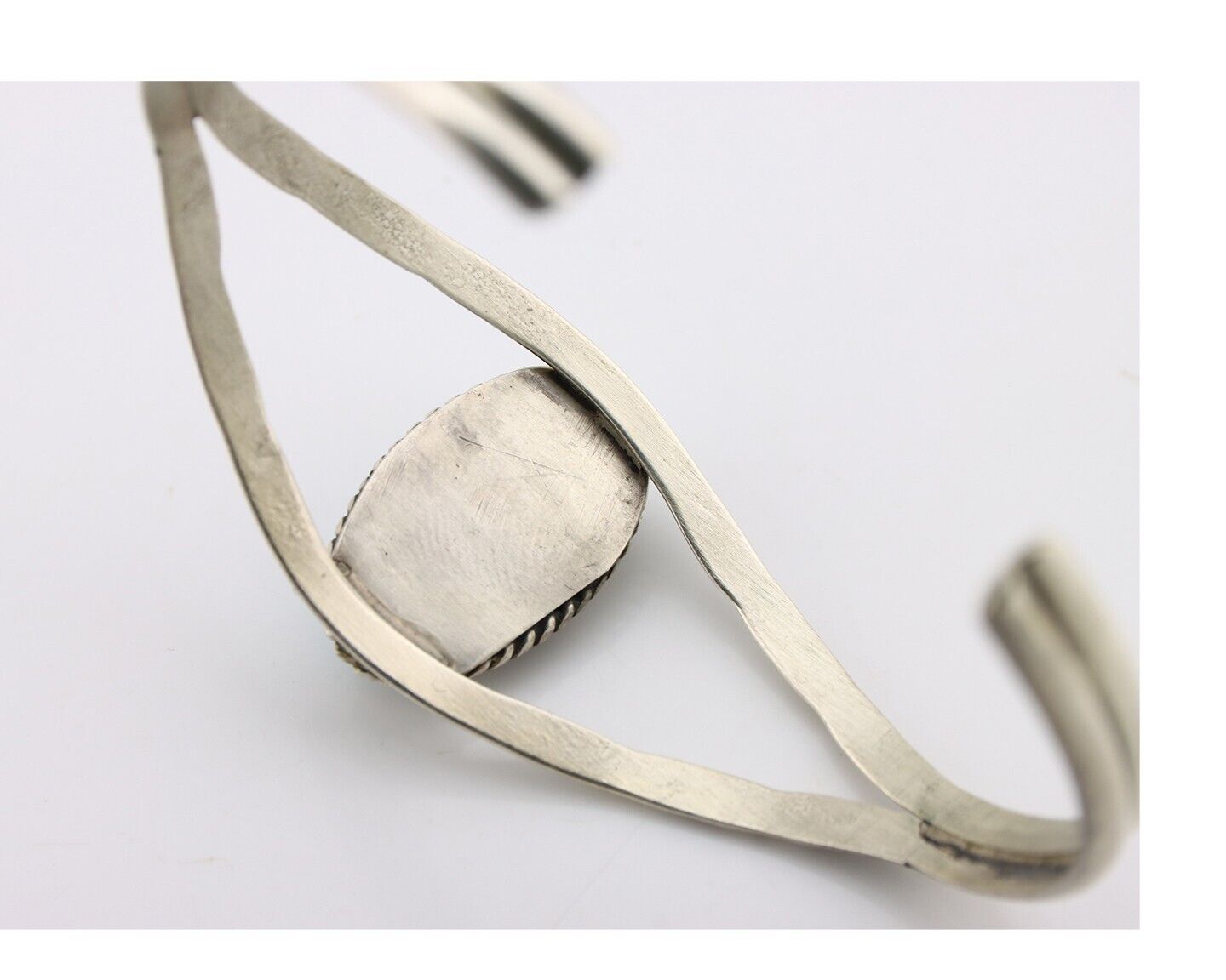 Navajo Bracelet 925 Silver Sleeping Beauty Turquoise Native American Artist C80s