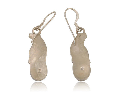 Navajo Dangle Earrings 925 Silver Black Onyx Native American Artist C.80's