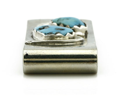 Navajo Money Clip .925 Silver & Nickle Sleeping Beauty Turquoise Artist Native