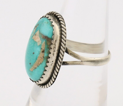 Navajo Handmade Ring 925 Silver Turquoise Native American Artist C.80's