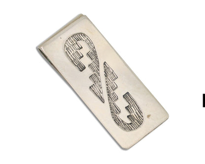 Navajo Money Clip Handmade .925 Silver & .999 Nickle C.80's