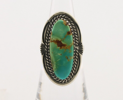 Navajo Ring 925 Silver Natural Blue Turquoise Native American Artist C.80's