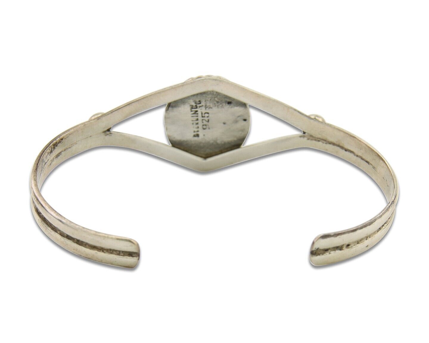 Navajo Cuff Bracelet 925 Silver Turquoise Native American Artist Handmade C.80's