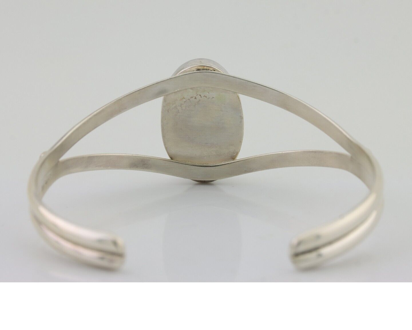 Navajo Cuff Bracelet 925 Silver Green Turquoise Signed Wilbur Musket Jr C.90's