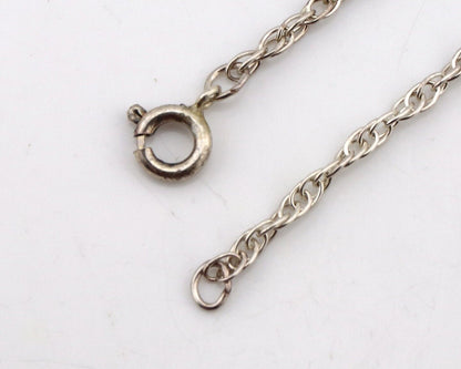 Zuni Cross Necklace 925 Silver Natural Blue Turquoise Native American Artist C80