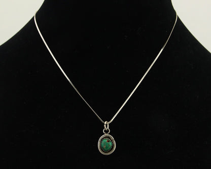 Navajo Necklace 925 Silver Natural Turquoise Artist Signed G Yazzie C.80's