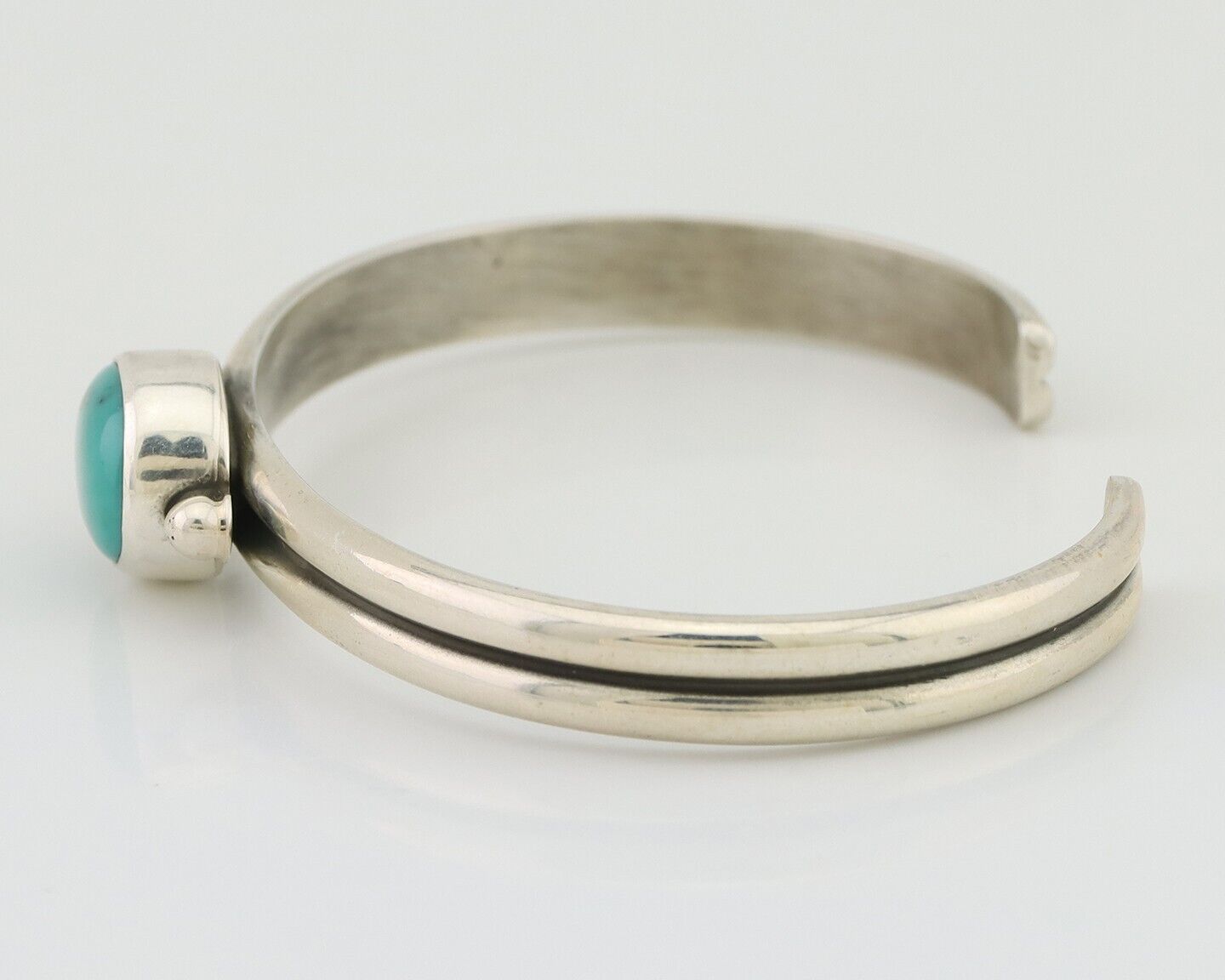 Navajo Cuff Bracelet 925 Silver Natural Blue Turquoise Native American C.80's