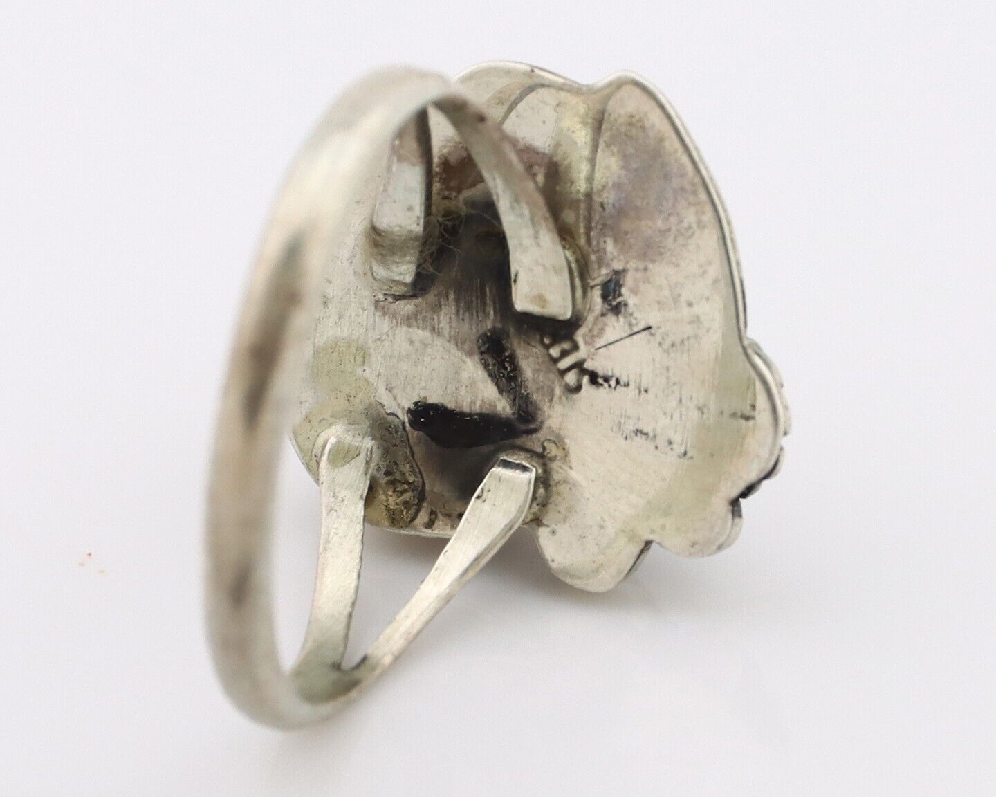 Navajo Ring 925 Silver Damele Turquoise Native American Artist C.80's