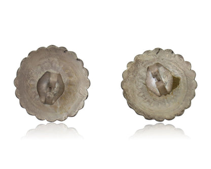 Navajo Small Shield Earrings 925 Silver Native American Artist C.80's