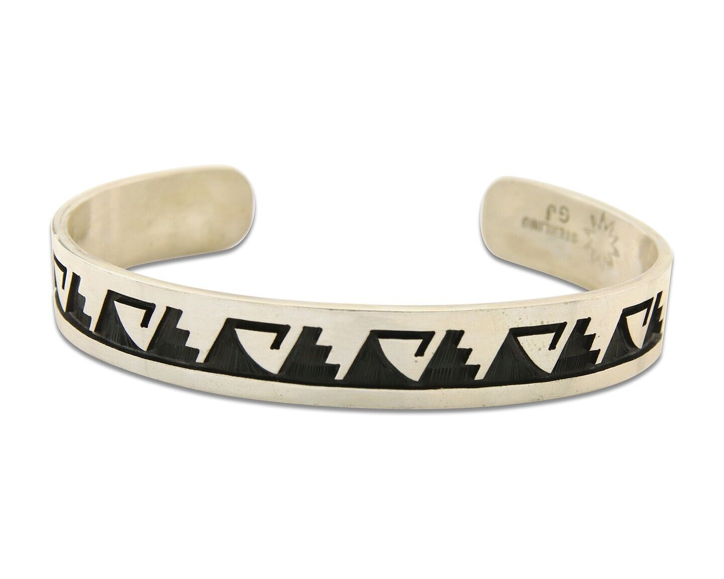 Hopi Bracelet 925 Silver Handmade Artist Signed Guy Josytewa C.80's