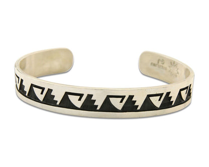 Hopi Bracelet 925 Silver Handmade Artist Signed Guy Josytewa C.80's
