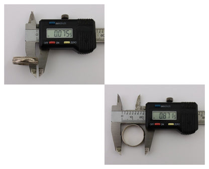 Navajo Hand Stamped Band 925 Silver 6.0 mm Native Artist Size 9.75 C.80's